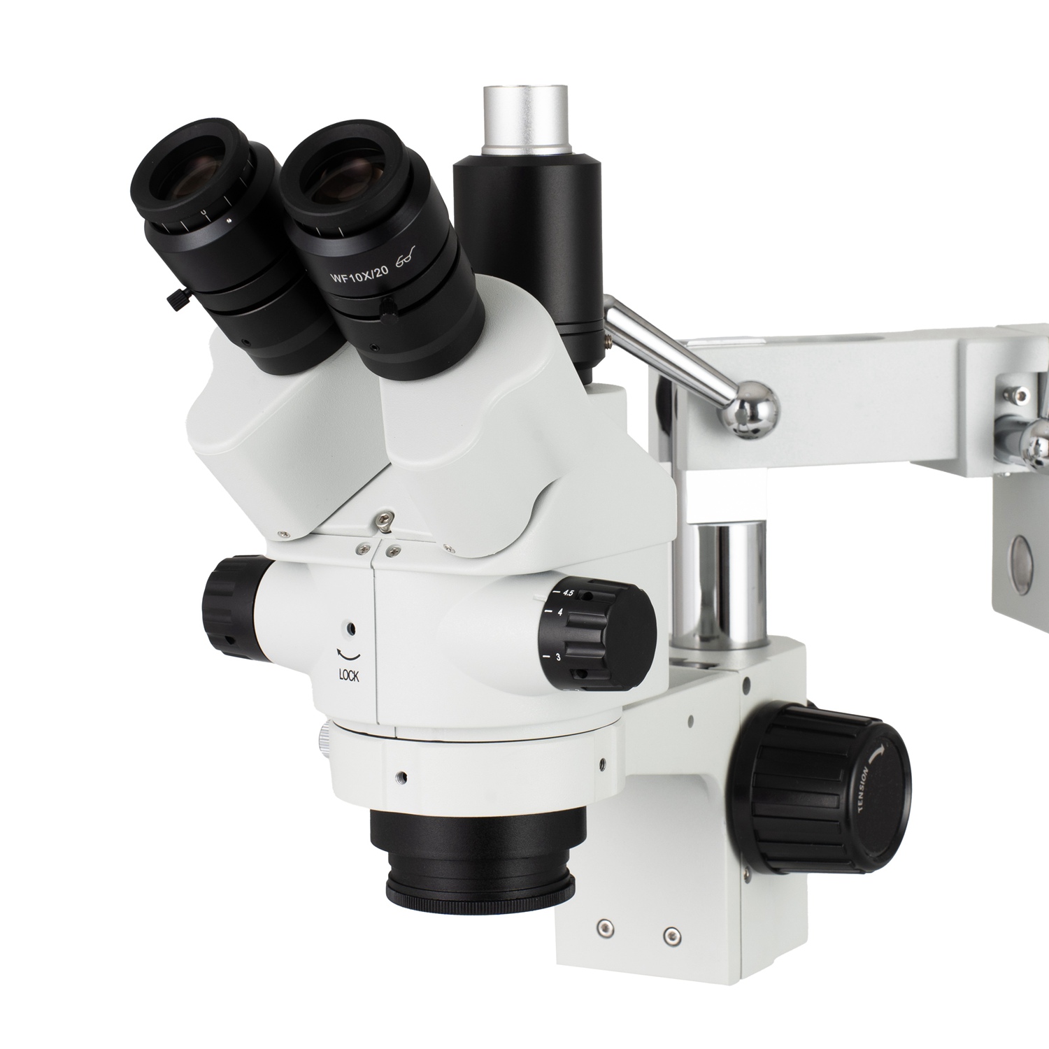 Amscope Microscope Stereo 7X-45X - AmScope 7X-45X倍率 シミュルフォーカル三眼ズームステレオ顕微鏡ヘッド