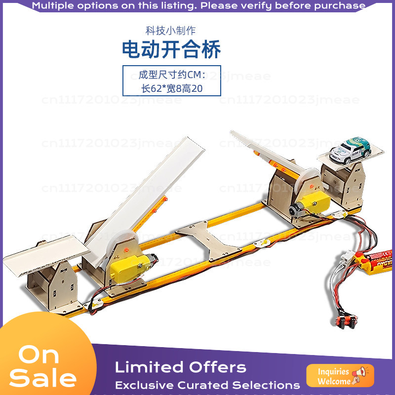 Science Diy Model - 電動で開閉するブリッジのDIYモデルキット。STEM科学実験、工作プロジェクトに最適な教材。10代の若者や子供向け。