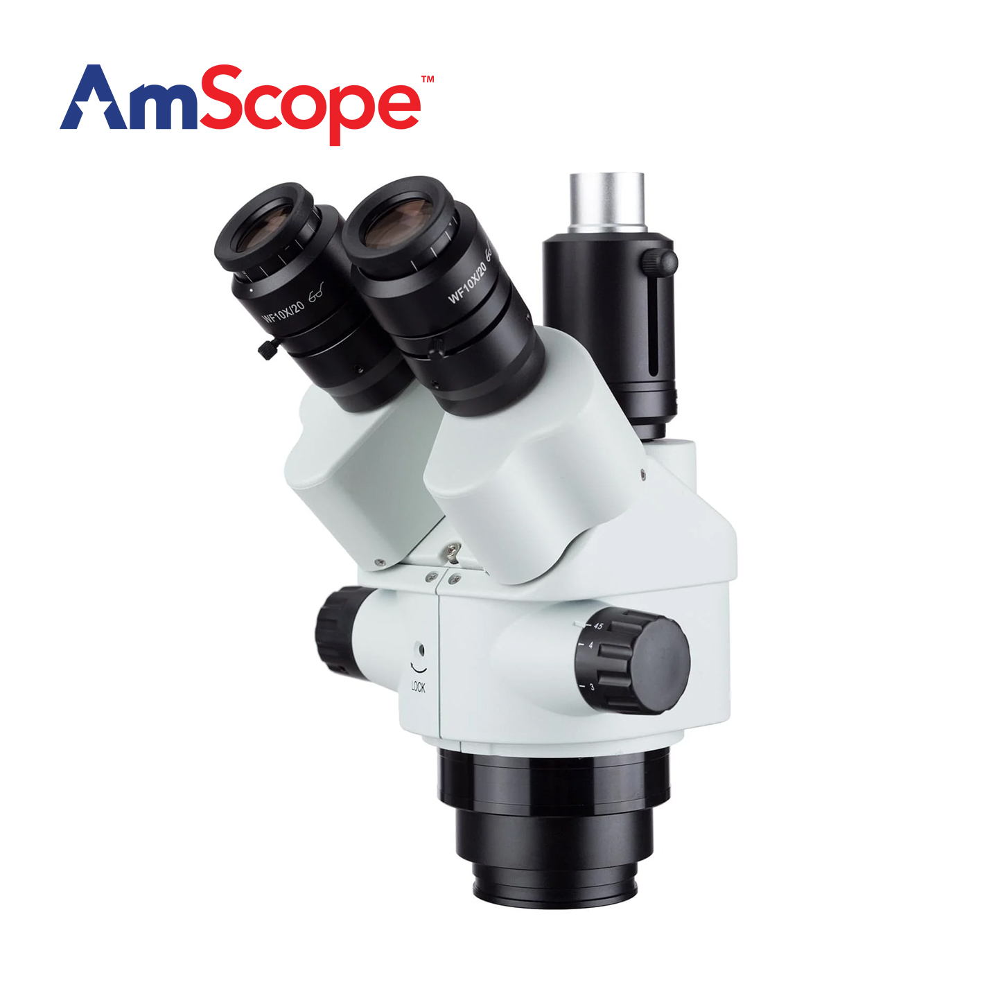 AmScope 7X-45X倍率 シミュルフォーカル三眼ズー - Amscope Microscope Stereo 7X-45X のレビューと価格