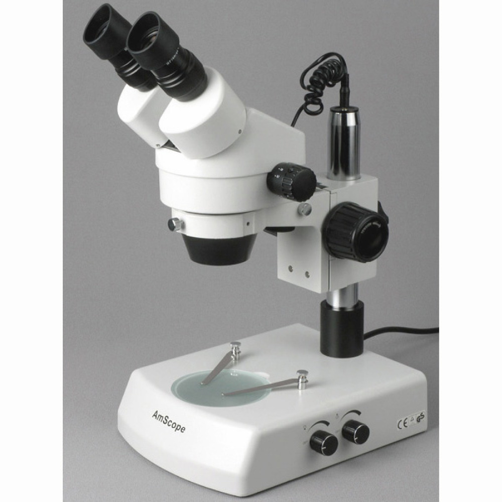 双眼ステレオズーム顕微鏡--AmScope 7X-45X双眼 - Amscope Microscope Stereo 7X-45X のレビューと価格