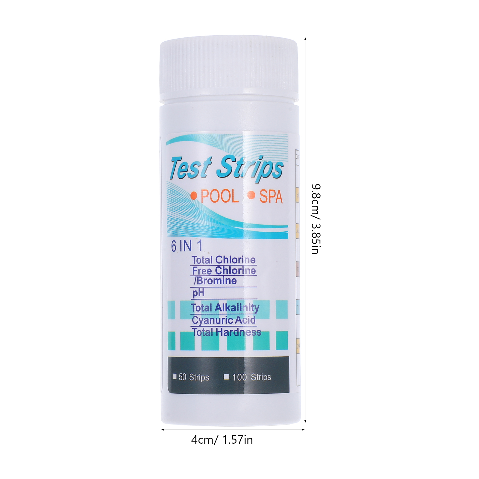 50 個のプール PH テストストリップ 6 in 1 総塩 - Ph Strip Test のレビューと価格