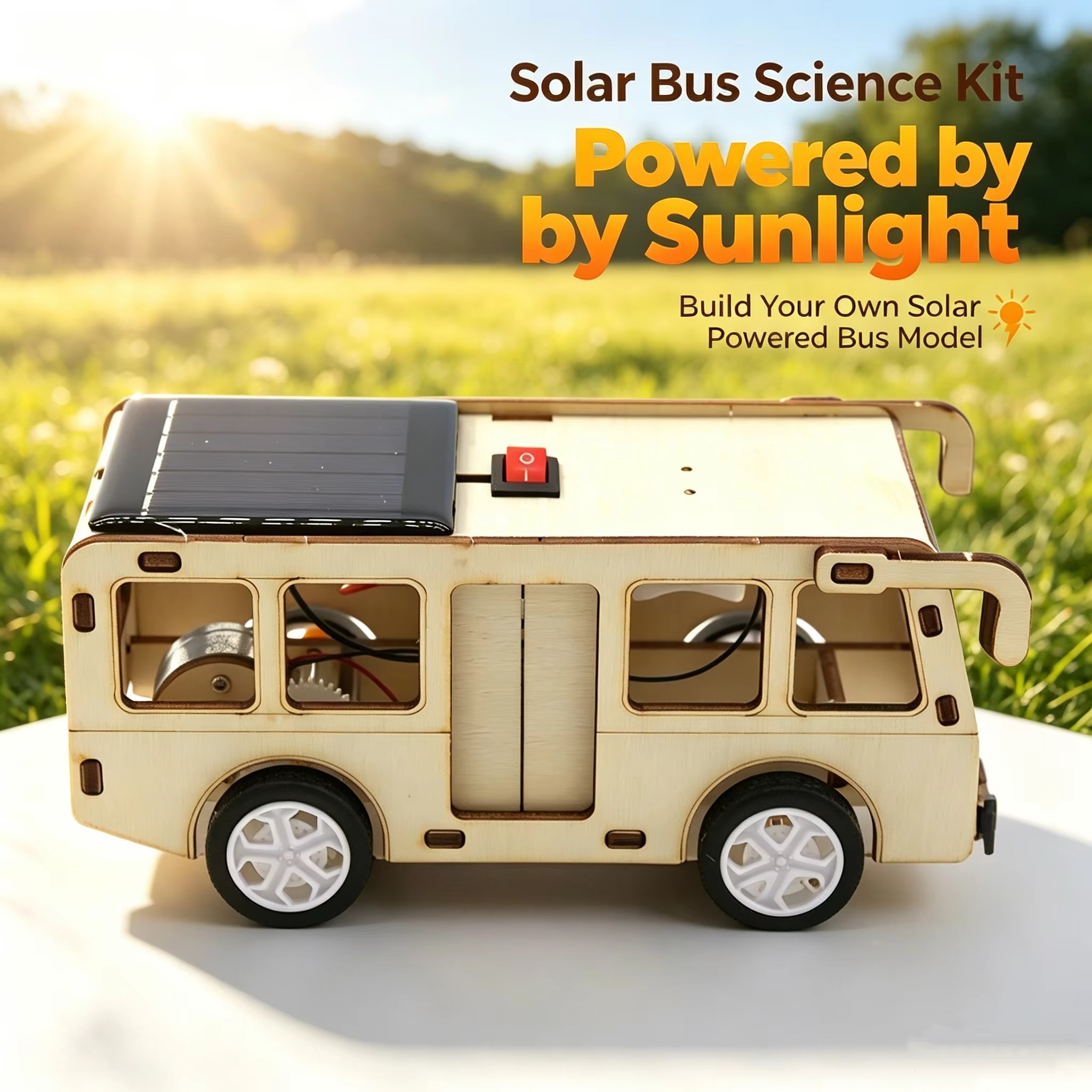 DIYソーラー発電科学教育実験玩具 手作りバス組み立てモデル - Science Diy Model のレビューと価格