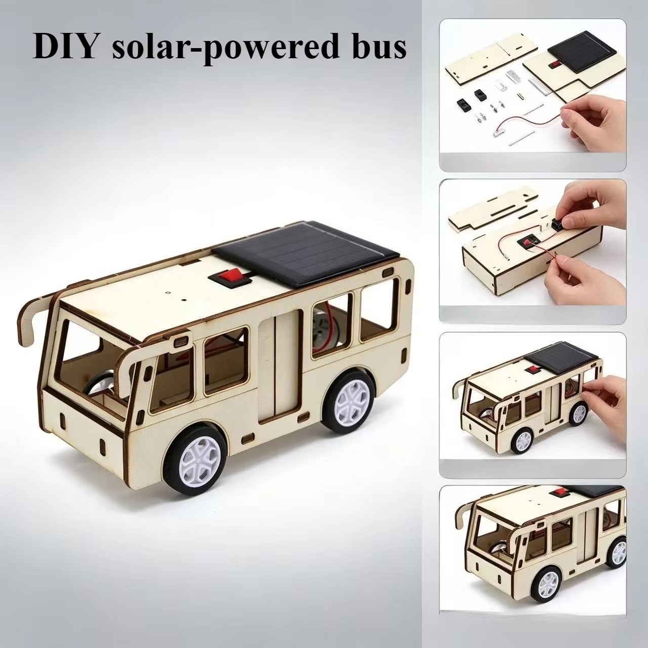 DIYソーラー発電科学教育実験玩具 手作りバス組み立てモデル - Science Diy Model のレビューと価格