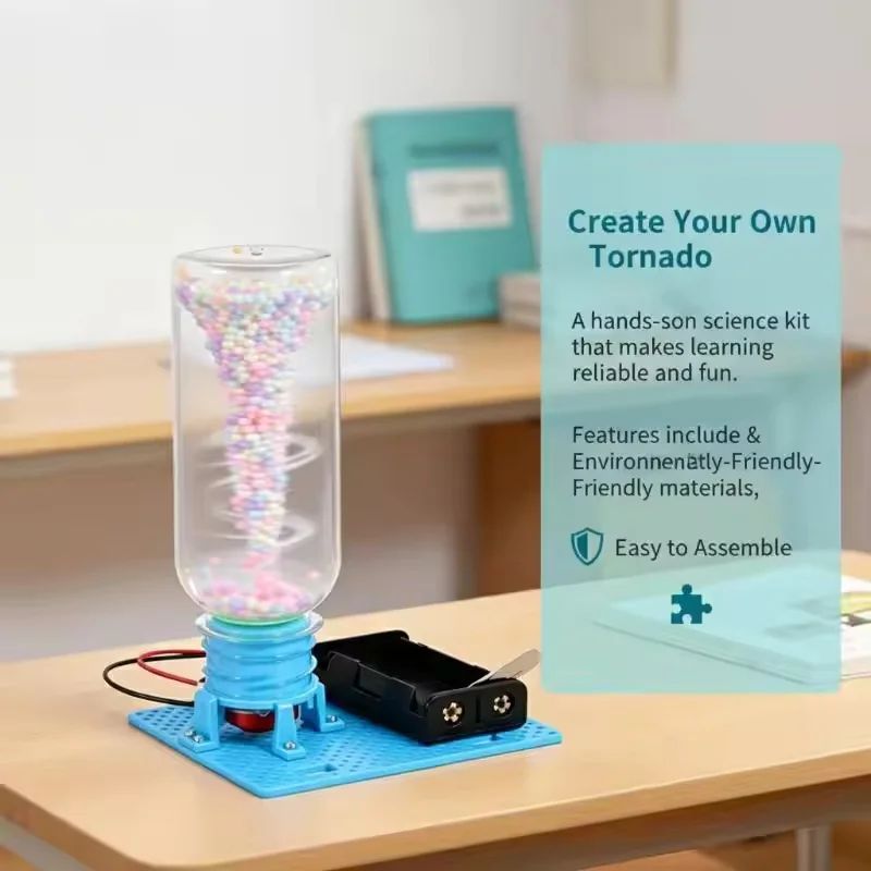    電気式の渦巻きトルネード組み立てパズルおもちゃ、物理 - Science Toys Diy のレビューと価格