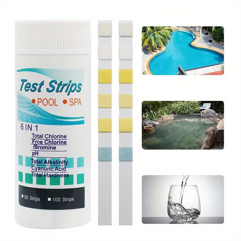 6-in-1プール＆スパ水質テストストリップ 水槽の水のPH - Ph Strip Test のレビューと価格