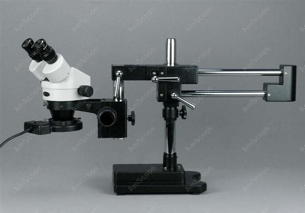 AmScope 双眼ズーム実体顕微鏡 7X-45X+ 8W  - Amscope Microscope Stereo 7X-45X のレビューと価格