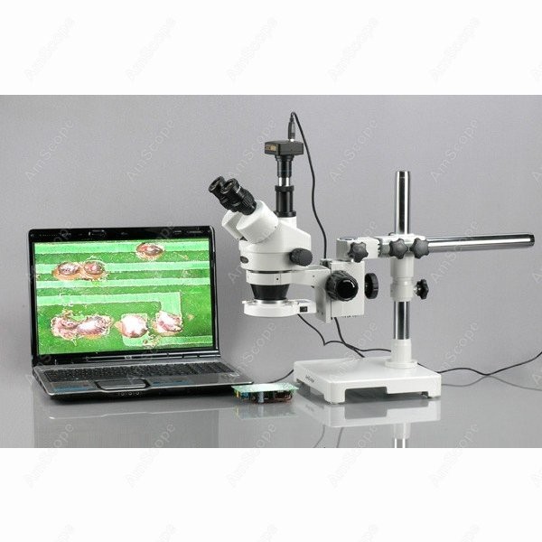 AmScope SM-3T 三眼ズームLEDステレオ顕微鏡  - Amscope Microscope Stereo 7X-45X のレビューと価格